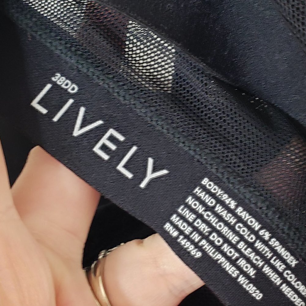 Lively Solid Black Full Coverage Underwire Bra - image 4